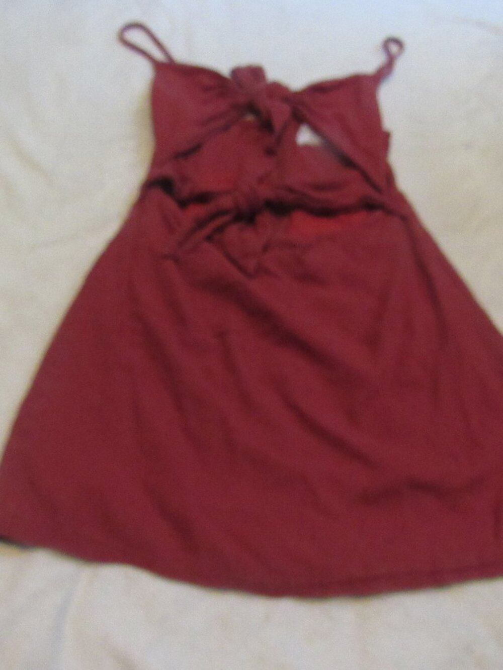 Polly Burnt Orange Dress  Size 4 With Ties  USED